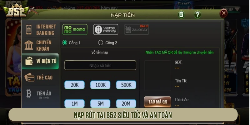 Nạp rút tại B52 siêu tốc và an toàn